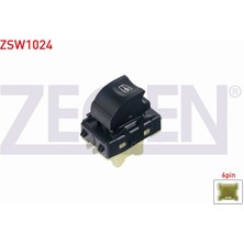 Otoco Renault Clıo Iv 2012- Cam Açma Anahtarı Tekli 6 Pin Turuncu Işık 254218641R