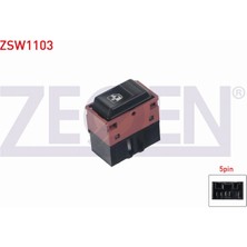 Otoco Fıat Dogan Slx 1993-2002 Cam Açma Anahtarı Tekli 5 Pin Yeşil Işık 90811800