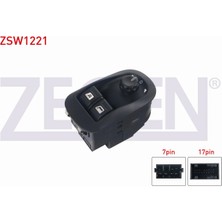 Otoco 206 - 306 - Scudo - Expert - Jumpy 1993-2006 Ayna Ayar ve Cam Açma Anahtarı Çiftli 24 Pin 96622541XT