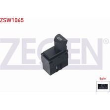 Otoco Fıat Albea - Palıo - Strada 1996-2005 Cam Açma Anahtarı Siyah 6 Pin Turuncu Işık 98809718|100161241