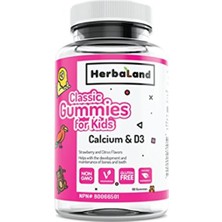 Herbaland Gummy Calcium With D3 60 Tablet Aromasız Renkli