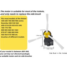Gorgeous Irobot Roomba 500 / 600 / 700 / 800 / 900 Serisi Için Yan Fırça Motor Modülü ve Yedek Fırça, Elektrikli Süpürge Parçaları (Yurt Dışından)