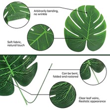 35 Adet Yapay Palmiye Yaprakları Tropikal Palmiye Ağacı Yaprakları Düğün Için Hawaii Partisi Orman Plaj Tema Parti Masa Süsü (Yurt Dışından)
