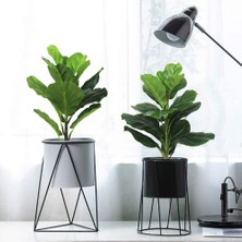 Adet Yapay Fiddle Leaf Incir Ağacı 19.6 Inç Sahte Bitkiler Ficus Bush Yeşillik Düğün Avlu Dış Dekorasyon Için (Yurt Dışından)