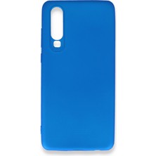 Kılıf Evrenim Huawei P30 Kılıf Premium Rubber Silikon - Mavi