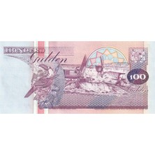 Benim Koleksiyonum Surinam, 100 Gulden (1998) P#139 Çil Eski Yabancı Kağıt Para