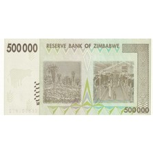 Zimbabve, 500.000 Dolar (2008) P#76 Çil Eski Yabancı Kağıt Para