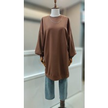 Alisma Moda Oversize Sweatshirt - Kahverengi