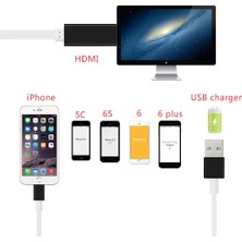 Teknoşık Iphone HDMI Kablosu  Telefon Görselini Tv Ye Aktarır