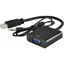 Filonline Çevirici Kablo HDMI To Vga+Aux Mini Hdmı' Dan Vga+Audıo Çevirici Dönüştürücü Kablo ( Yeni Versiyon )