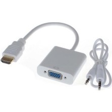 Filonline Çevirici Kablo HDMI To Vga+Aux Mini Hdmı' Dan Vga+Audıo Çevirici Dönüştürücü Kablo ( Yeni Versiyon )