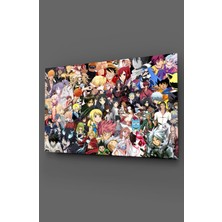 Anime Karakterler Cam Tablo