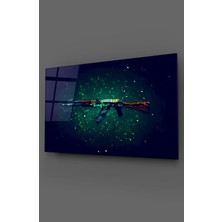 Taulart Renkli Tabanca Cam Tablo