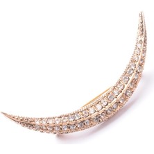 PIERPARIS Broş Harf Simge Otantik Desenli Bronz Kristal Taşlı
