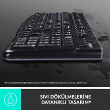 Logitech MK120 USB Kablolu Tam Boyutlu Türkçe Klavye Mouse Seti  - Siyah