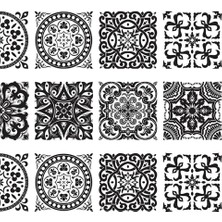 Dolity 20 Adet Dıy Mozaik Duvar Fayans Çıkartmalar Bel Çizgi Duvar Çıkartmaları Mutfak Dekor # 2 20X20 cm (Yurt Dışından)