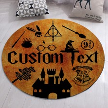 Nesa Decor Yuvarlak Harry Potter Genç Odası Halısı Harry Potter Dekoru Dijital Baskı Canlı Renkler Yıkanabilir