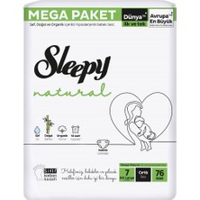 Sleepy Natural Cırtlı Bebek Bezi Mega Paket 7 Numara 20-30 Kg 76 Adet