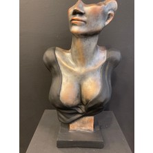 Lizzart Soyut Kadın  Polyester El Boyama