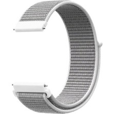 Case Street Spovan Watch Plus Kordon Cırtcırt Kumaş Ayarlanabilir Beyaz