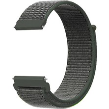 Case Street Preo Pwatch S3 Kordon Cırtcırt Kumaş Ayarlanabilir Koyu Yeşil