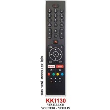 Vestel LCD Televizyon Kumandası Vestel Netflix-Youtube Tuşlu LCD Uzaktan Televizyon Kumandası KK1130