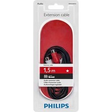 Philips Ses Kablosu 1.5 Metre Bakır Korumalı Erkek-Dişi Stereo Ses Kablosu Phılıps SWA2526W/10