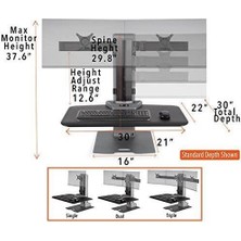 Winston Winston-E WNSTE-2-270 Motorlu Masaüstü Monitör Standı (Çift Monitör)