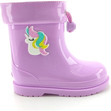 Igor Bimbi Unicornio W10253 Yağmur Çizmesi Lila PVC Malzeme Kaymaz Taban Özellikli Kışlık