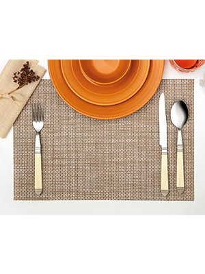 Madame Coco Armide 4'lü Amerikan Servis - Kahverengi - 30 x 45 cm