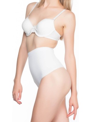 Emay İç Giyim Emay Masajlı String Korse 2054 Beyaz