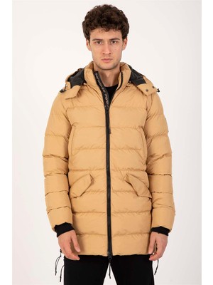Maraton Regular Erkek Kapüşonlu  Camel Mont