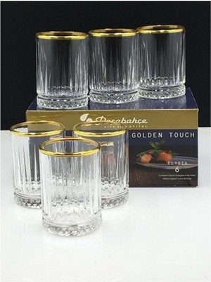 Özlem Tuhafiye Paşabahçe 520442 Elysia Golden Touch Kahve Yanı/shot Bardağı 110 Cc 6'lı