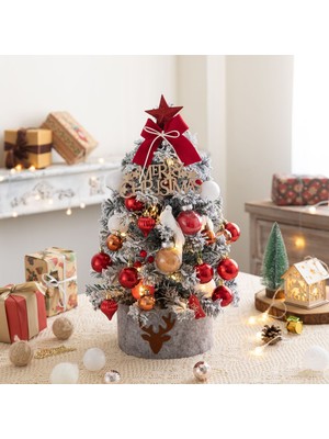 Işıklı Mini Noel Ağacı Seti Christmas Tree Akın Noel Süsleri