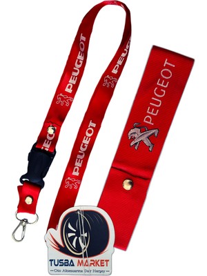 Tusba Market Peugeot Uyumlu Kırmızı Renk Yüksek Kalite Tampon Dili & Çeki Ipi / Oto Ayna Askısı & Ayna Ipi