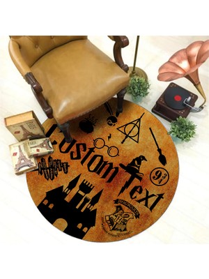 Nesa Decor Yuvarlak Harry Potter Genç Odası Halısı Harry Potter Dekoru Dijital Baskı Canlı Renkler Yıkanabilir