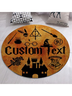 Nesa Decor Yuvarlak Harry Potter Genç Odası Halısı Harry Potter Dekoru Dijital Baskı Canlı Renkler Yıkanabilir