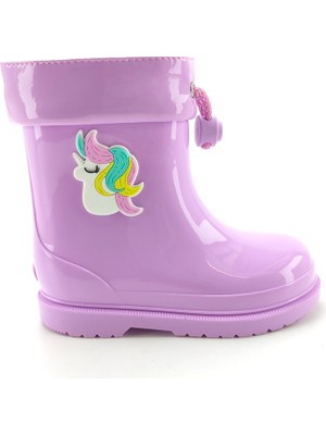 Igor Bimbi Unicornio W10253 Yağmur Çizmesi Lila PVC Malzeme Kaymaz Taban Özellikli Kışlık