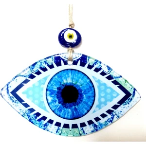 Mavi Göz Modelli Füzyon Cam Duvar Dekorasyonu