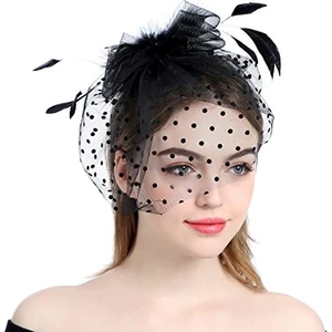 Bba New Trend Siyah Nikah Şapkası, Vualet,nikah Tacı,parti Gelin Taç Nikah Şapkası