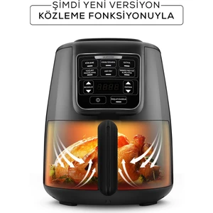 Air Pro Cook Köz XL Airfryer Black Shine 4 Kişilik