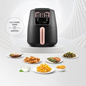 Air Pro Cook XL 2 in 1 Konuşan Airfryer Rosegold 4 Kişilik
