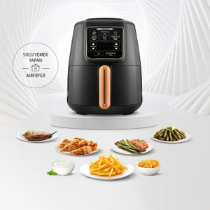 Air Pro Cook XL 2 in 1 Konuşan Airfryer Black Cooper 4 Kişilik Fritöz