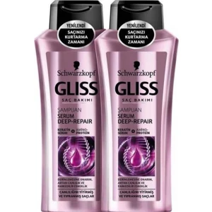 Schwarzkopf Gliss Onarıcı Saç Şampuanı 360 Ml. 2'li