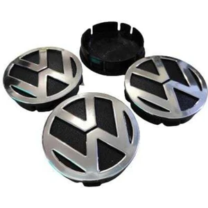 DK Motors Volkswagen Vw Kabartma Geçme Jant Göbeği 4 Lü 60MM-55MM