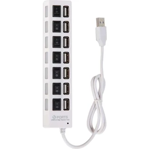 7 Bağlantı Noktası USB Hub Yüksek Hızlı Adaptör Masaüstü Pc Adaptörü Splitter Beyaz