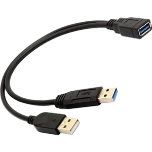 Çift 2 Bağlantı Noktası USB 3.0 Dişi - USB Erkek Başlığı Uzantısı Y Kablo Adaptörü (Yurt Dışından)