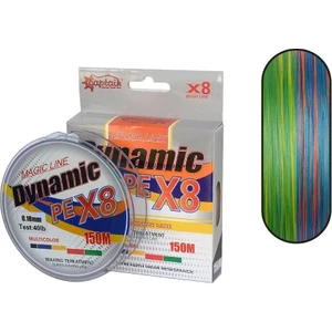 Dynamic Soft PE 8 Örgü Spin İp Misina 150mt Multi Color  0.18 MM