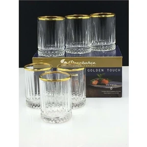 Paşabahçe 520442 Elysıa Yaldızlı 6 Lı Kahve Yanı Bardak 110 cc