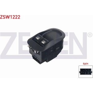 Peugeot 206 1998-2006 / 206+ 2009-2013 / 306 1993-2002 Cam Açma Anahtarı Çiftli 6 Pin 96316306XT